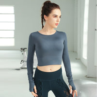 Cross Back Long Sleeve Yoga Top