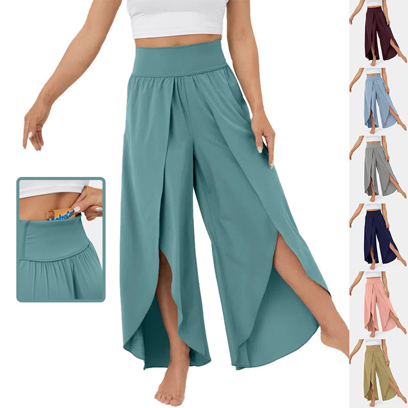 High Waist Wide Leg Trousers