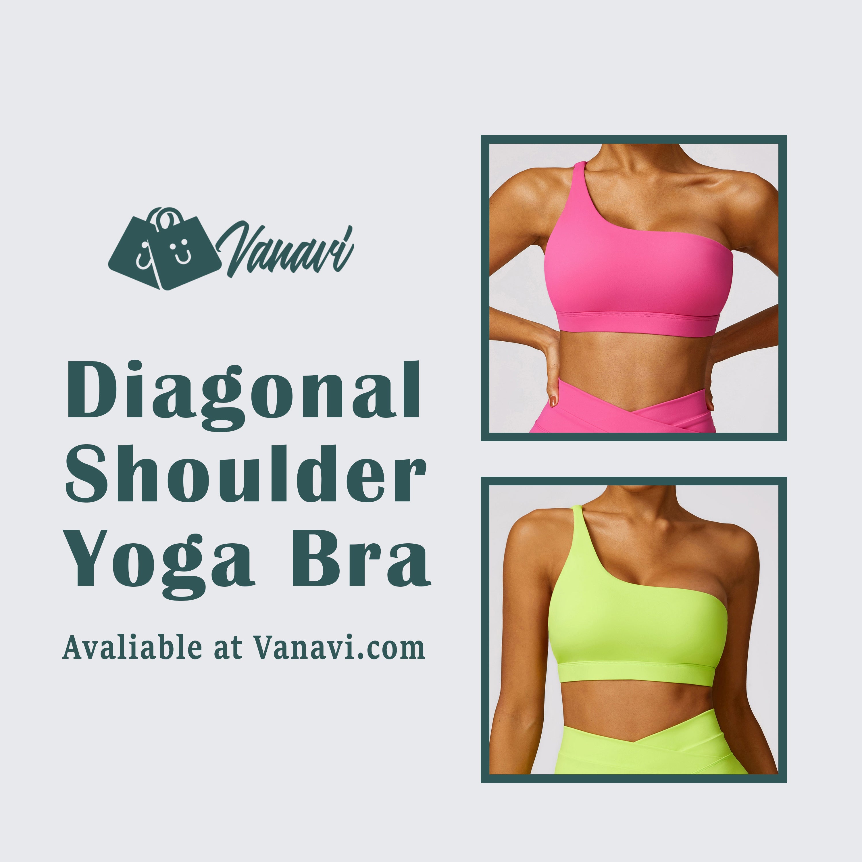 Diagonal Shoulder Yoga Bra