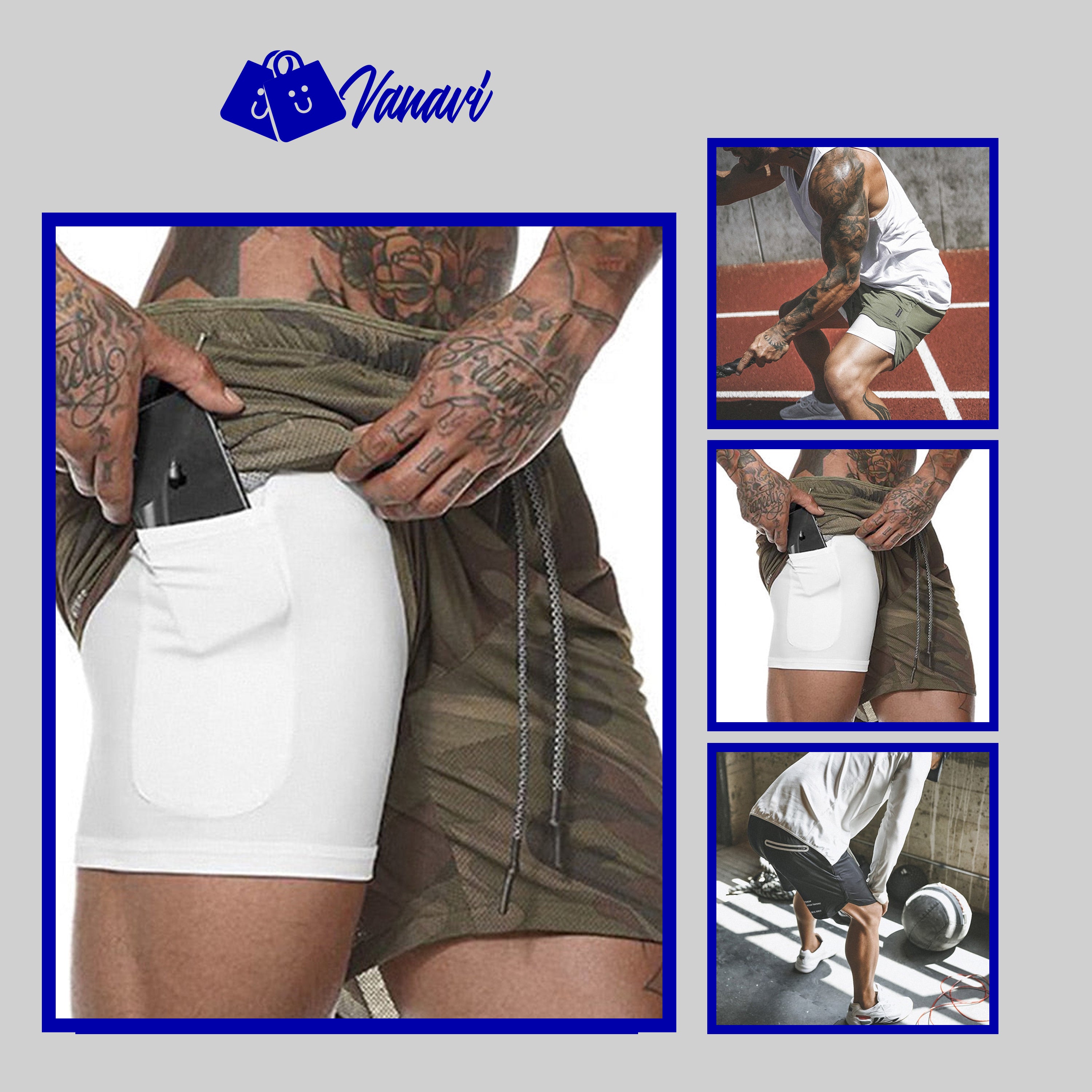 HommyFine Men's Running Short