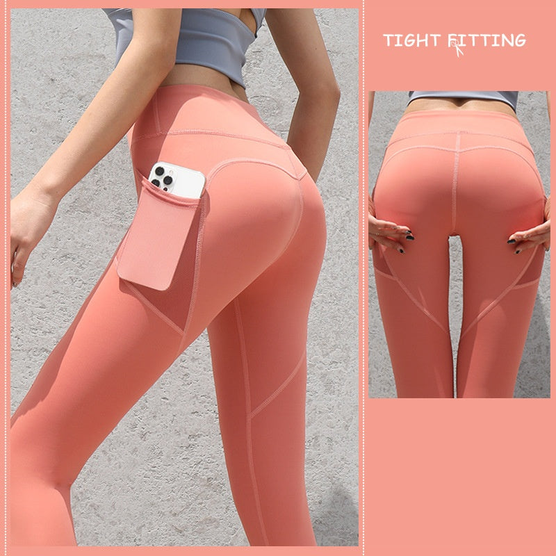 High Waist Pants Women Fitness